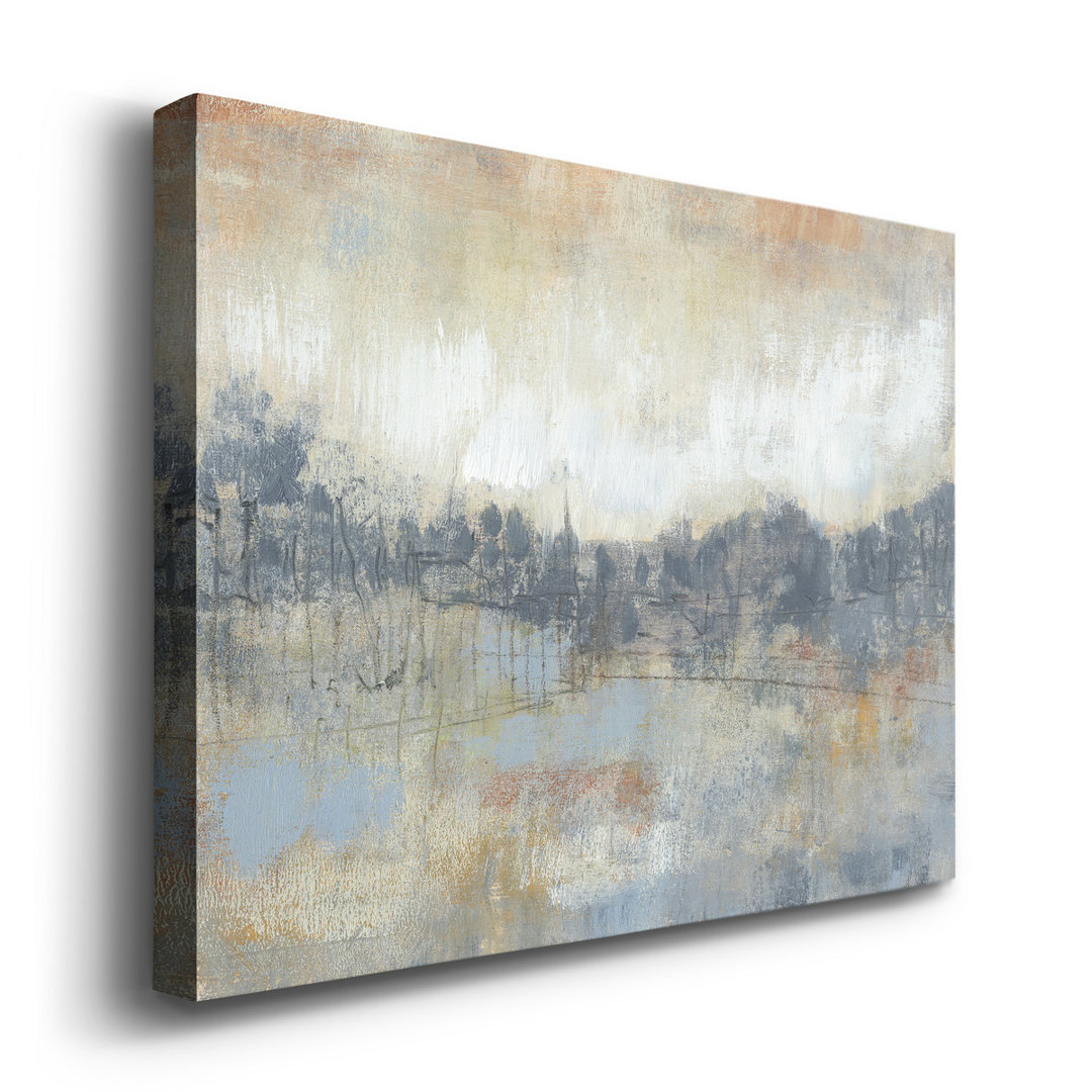 Cool Grey Horizon I - Wrapped Canvas Print